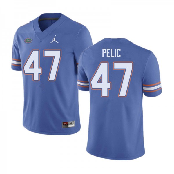 Jordan Brand Men #47 Justin Pelic Florida Gators College Football Jerseys Blue